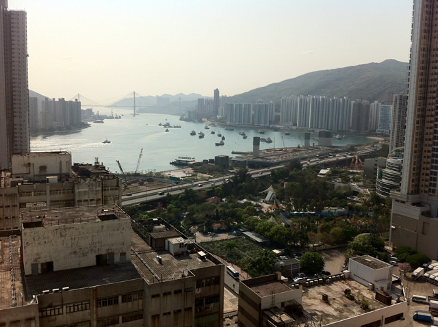 香港ホテルファンドの屋上から見た景色