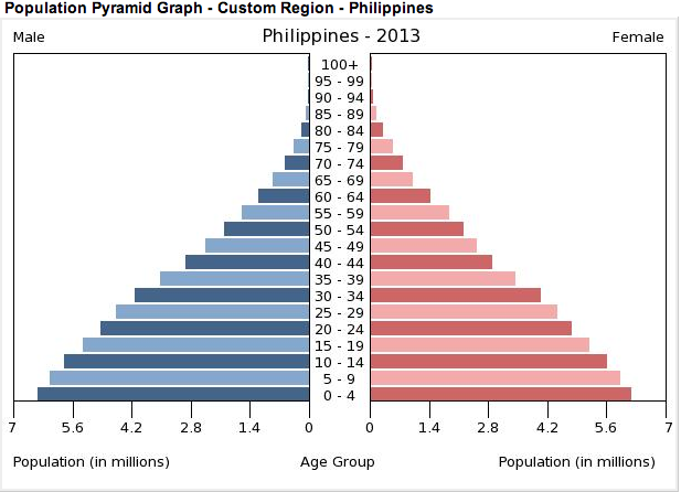 2013年のフィリピンの人口ピラミッド