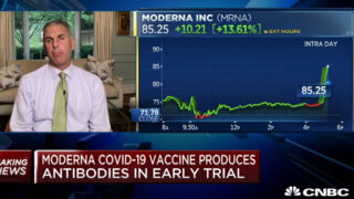 Modernaの新型コロナワクチンの治験で患者全員に抗体が確認され株価が爆上げ